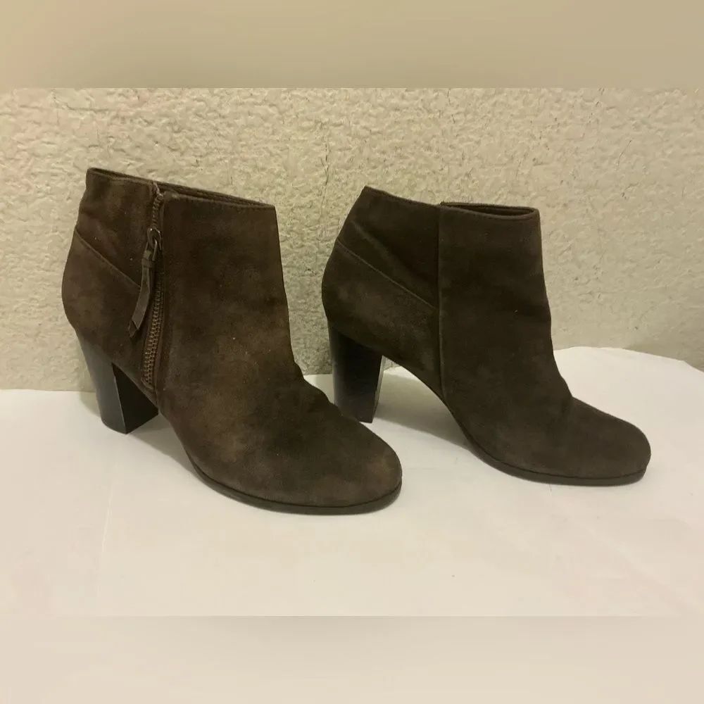 Cole Haan Bootie Grand OS Davenport Java Brown Suede Leather Boot Women’s 7B